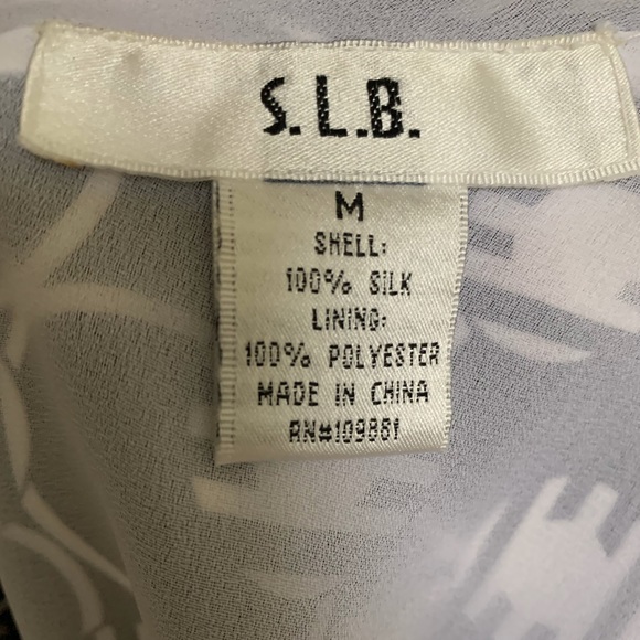 S.L.B. Silk Skirt - sz M - Picture 6 of 7